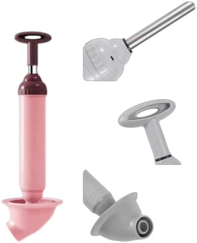 2025 High Pressure Toilet Plunger with Pink Design