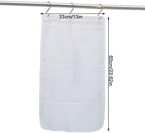 Srliya Large Shower Caddy with 4 Grommets and Metal Hooks