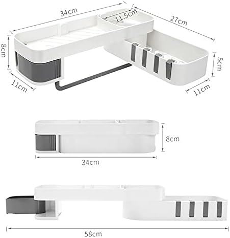 TYZK 180 Degree Rotatable Corner Shower Shelf