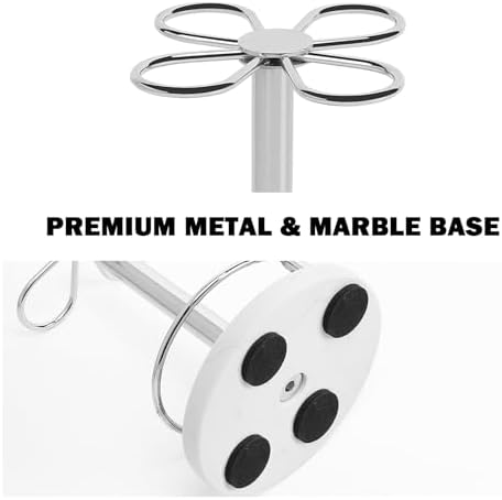 HarJue Chrome Toothbrush Holder with Marble Base