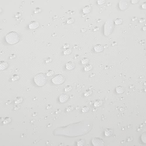 River Dream No Hooks Shower Curtain 71x74 White Fabric with Sheer Window