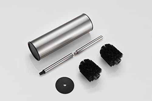 BGL Toilet Brush and Holder with Brushed Nickel Design