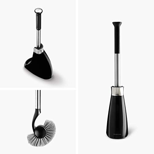 Simplehuman Toilet Brush with Caddy Stainless Steel Black 1