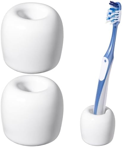 Urbanstrive Ceramic Toothbrush Holders 2 Pack White