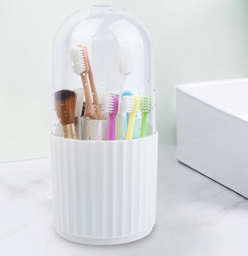 OOXYG Large Capacity Toothbrush Holder with Lid and 5 Slots
