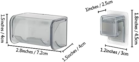 LUEXBOX Wall Mounted Toothbrush Holder with Cover and Clip