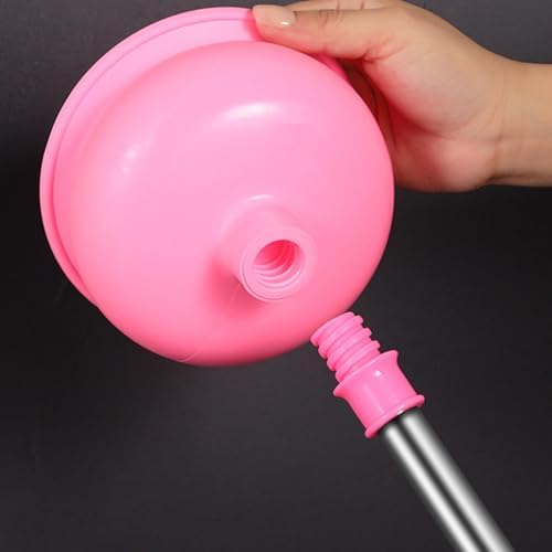 Pink Long Handle Toilet Plunger - Heavy Duty Clog Remover