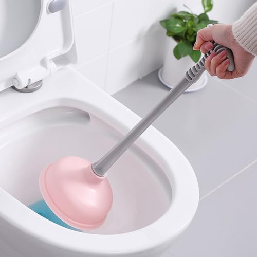 Miriam Song Toilet Plunger with Strong Suction and Durable Design Pink