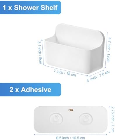 ANRUI Wall Mounted Shower Shelf - White