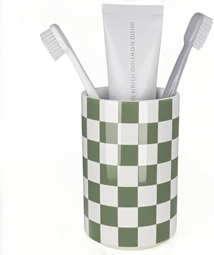 Nakor Home Sage Green Ceramic Toothbrush Holder