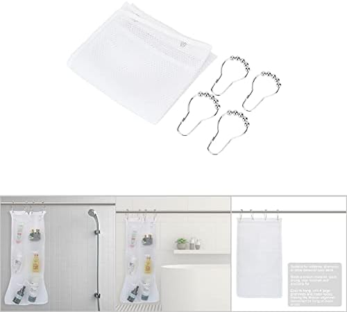 Hanging Mesh Bath Bag with S Shaped Hook for Quick Drying