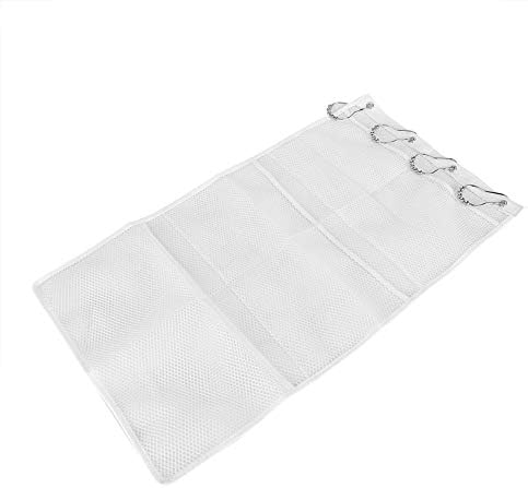 Jwthee Mesh Shower Caddy with 6 Pockets and Metal Hooks