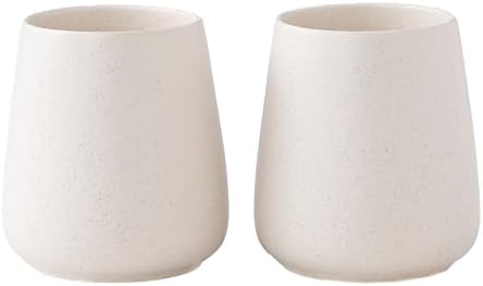 Eyrozia Beige Ceramic Toothbrush Holder Set 2Pcs