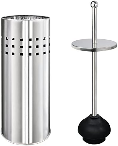 Blue Donuts Toilet Plunger with Chrome Holder