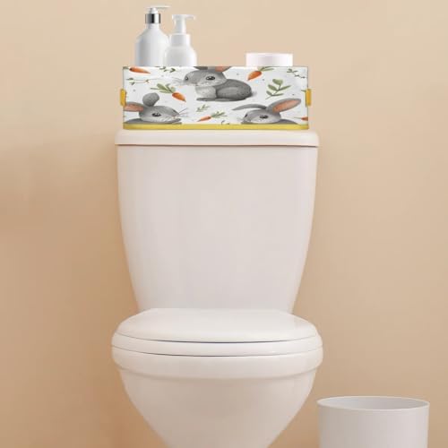 Snatocys Easter Rabbit Carrot Toilet Paper Basket Holder