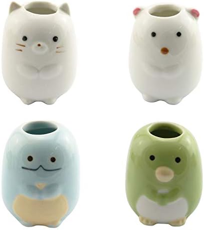 Tegg Mini Toothbrush Holder 4PCS Cute Animal Design