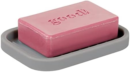 InterDesign iDesign Silicone Soap Dish Gray 5x35x5 Rectangular
