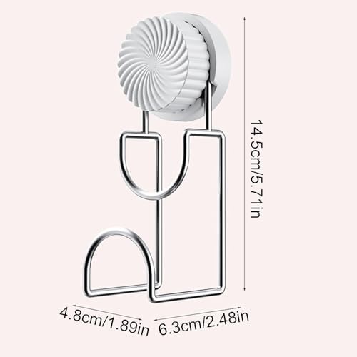 Rotating Suction Cup Shower Hook for Towels and Toiletries