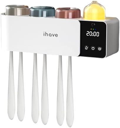 iHave UV Toothbrush Sanitizer and Holder with Aromatherapy and Night Light