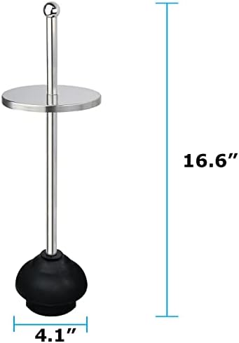 Blue Donuts Toilet Plunger with Chrome Holder