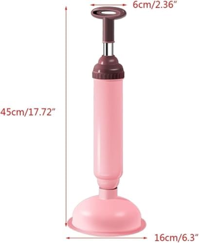 Heavy-Duty Toilet Plunger with Vacuum Suction