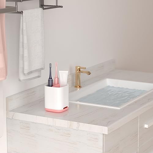 CUEPAINT 3-Slot Toothbrush Holder with Anti-Slip Base