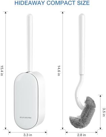 OSCIOSS Toilet Brush and Holder Set White