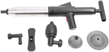 Dpofirs Toilet Plunger with Stainless Steel Handle and Air Pump
