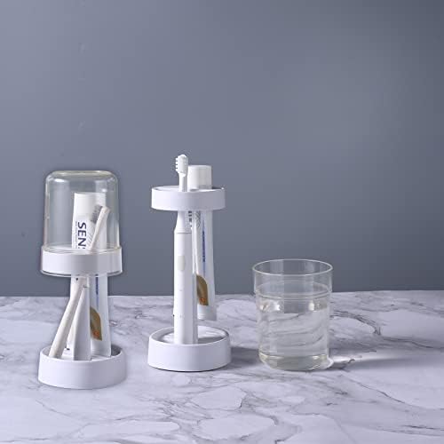 Meiloi Toothbrush Holder with Cup and Cover