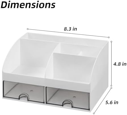 VITVITI Toothbrush Holders with 2 Drawers and 6 Compartments
