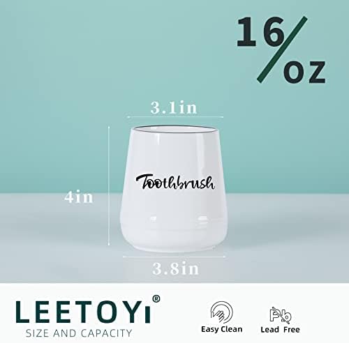 LEETOYI Porcelain Toothbrush Holder White 1