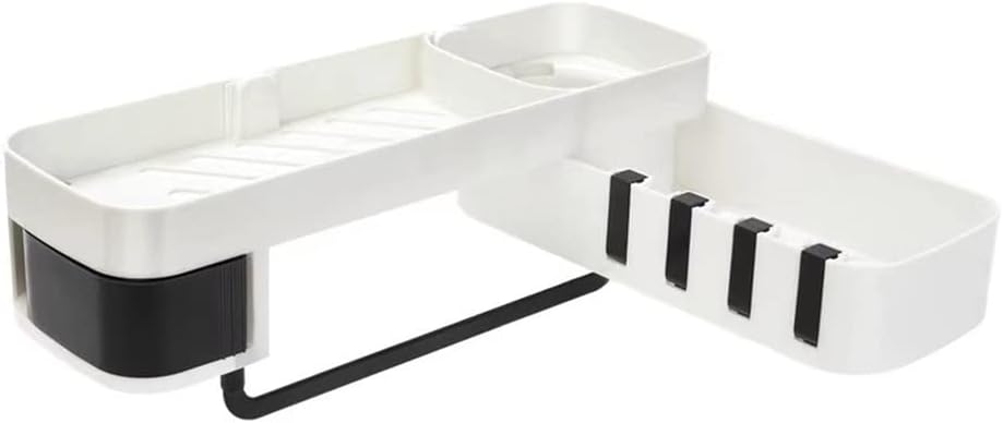 BAHELS Shower Caddy Corner Shelf Black and White