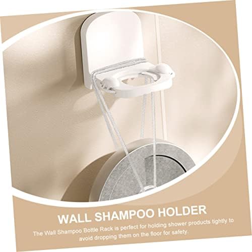 BEBEMOKO 2pcs Wall-Mounted Shampoo Holder for Space-Saving Storage