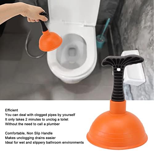 Eujgoov Mini Drain Plunger - Slip Proof Handle High Pressure Pneumatic Multipurpose 1