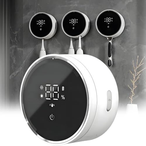 ZEZHOU Toothbrush Cleaner Dryer for Bathroom - Auto Sensor LED Display