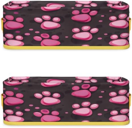 Tablerazzi Dog Paw Print Toilet Paper Basket with Handle