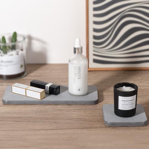 Heagoale Water Absorbing Stone Tray - Light Grey 1