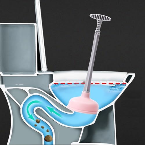 Miriam Song Toilet Plunger with Strong Suction and Durable Design Pink