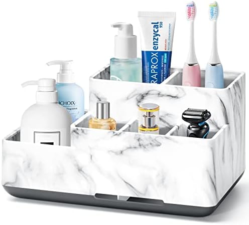 7CDXD Multi-Compartment Toothbrush Holder Organizer