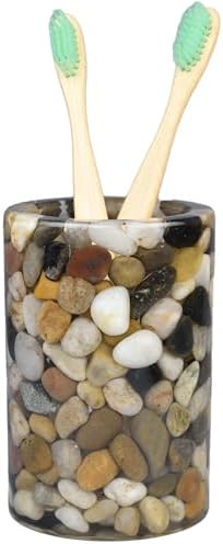 OYAMIHUI Handmade Rock Toothbrush Holder for Bathroom Decor