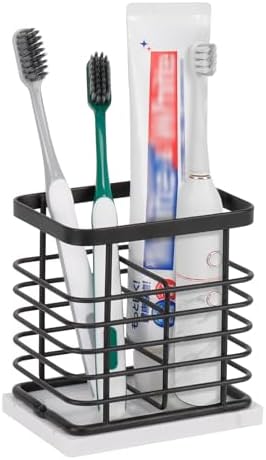 HarJue Toothbrush Holder with Marble Base and 2 Slots