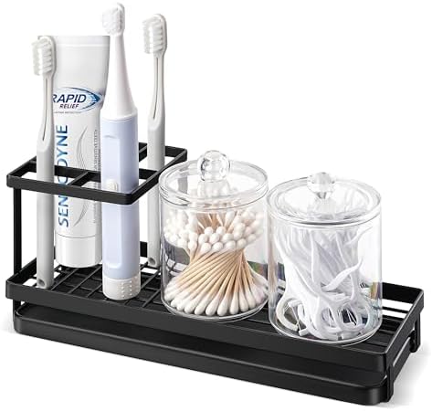 MYITYARD Toothbrush Holder with 4 Slots and Drainage