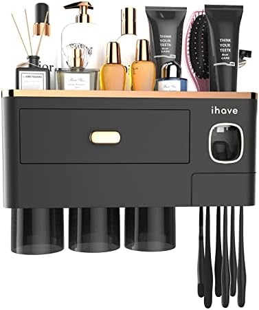 iHave Wall Toothbrush Holder with Dispenser