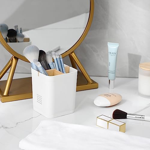 Heagoale 3 Slots Electric Toothbrush Holder with Bamboo Dividers