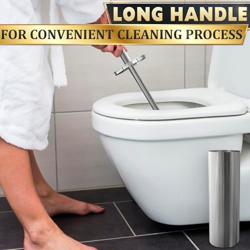 Novsix Stainless Steel Toilet Brush and Holder Set