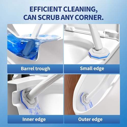 Hohoky Toilet Cleaning Set with 2 Wands and 60 Refill Pads