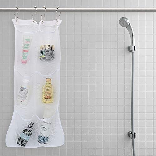 Jauarta Hanging Mesh Shower Organizer Large Caddy White