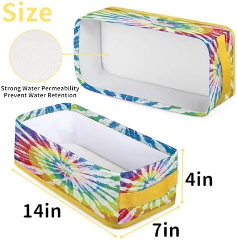 Snatocys Tie Dye Toilet Paper Basket with Handles 1