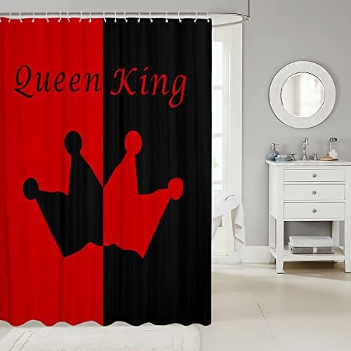 Feelyou Crown Queen And King Shower Curtain Set