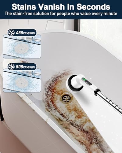 CTMAST Electric Spin Scrubber with IPX7 Waterproof 2 Speed